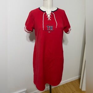 Vintage 90’s Tommy Hilfiger Short Sleeve Lace Up Dress Size Medium or Large